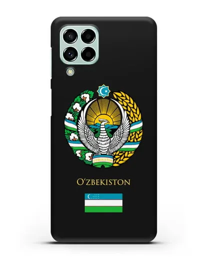 Чехол с гербом и флагом Республики Узбекистан силиконовый для Samsung Galaxy M53 [SM-M536]