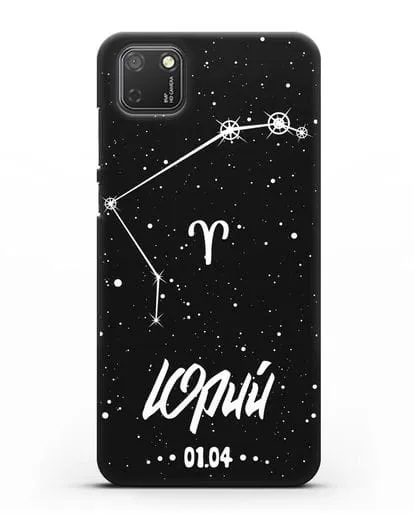 Чехол со знаком зодиака Овен (21 мар — 20 апр) с именем, датой рождения силиконовый для Honor 9S
