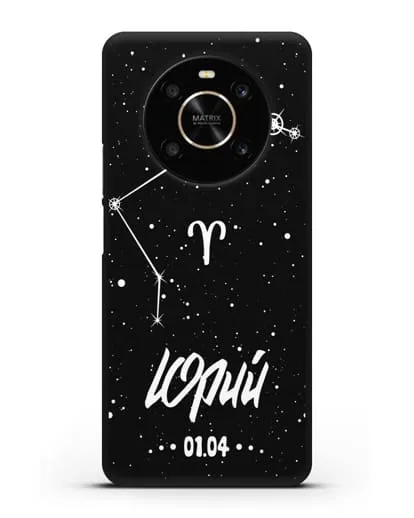 Чехол со знаком зодиака Овен (21 мар — 20 апр) с именем, датой рождения силиконовый для Honor X9