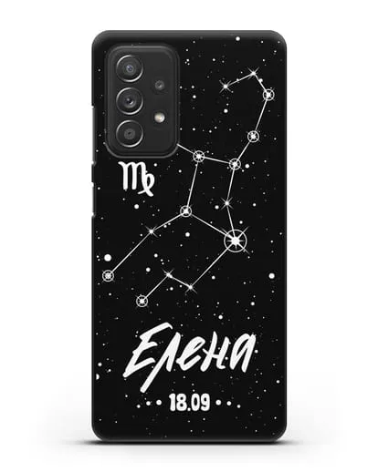 Чехол со знаком зодиака Дева (24 авг — 23 сен) с именем, датой рождения силиконовый для Samsung Galaxy A53