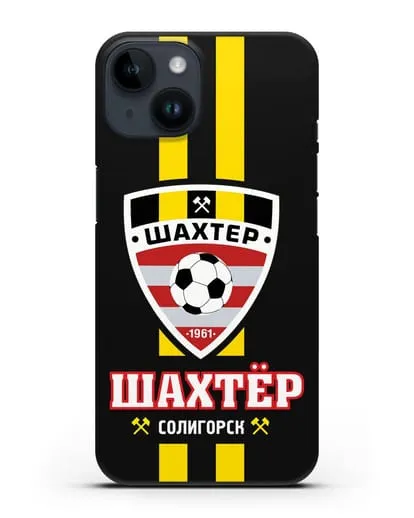 Чехол с логотипом ФК Шахтёр Солигорск силиконовый для iPhone 14