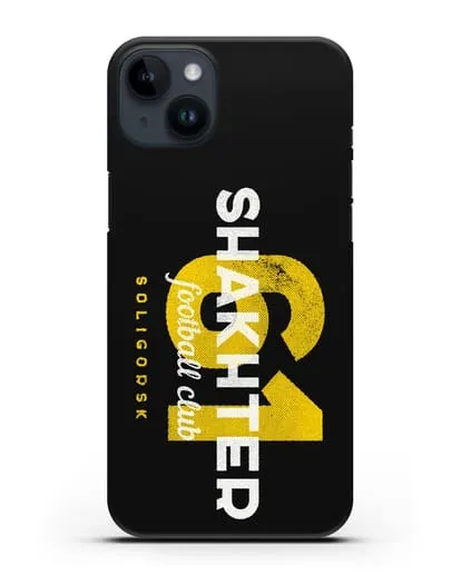 Чехол ФК Шахтёр Солигорск с надписью SHAKHTER 61 силиконовый для iPhone 14 Plus