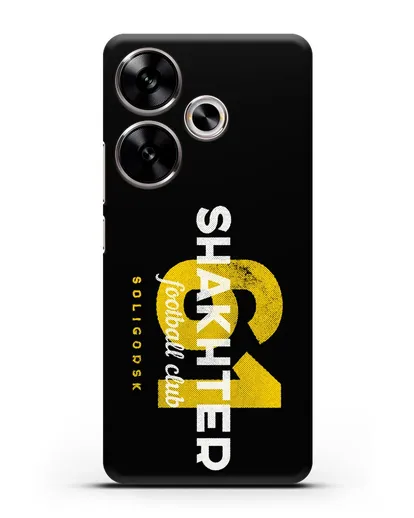 Чехол ФК Шахтёр Солигорск с надписью SHAKHTER 61 силиконовый для Xiaomi Poco F6