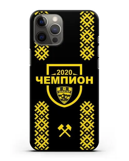 Чехол ФК Шахтёр Солигорск Чемпион 2020 силиконовый для iPhone 12 Pro Max