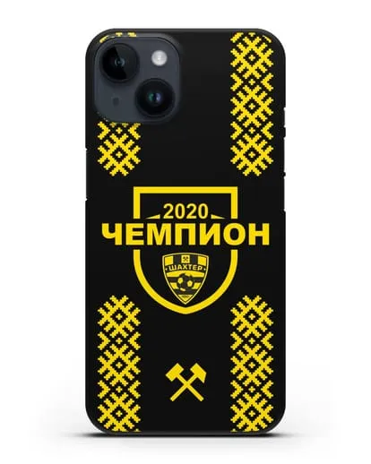 Чехол ФК Шахтёр Солигорск Чемпион 2020 силиконовый для iPhone 14