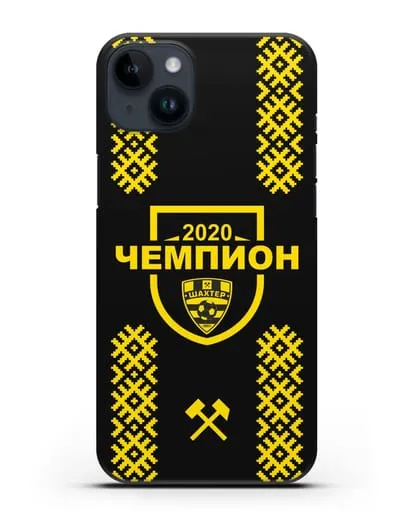 Чехол ФК Шахтёр Солигорск Чемпион 2020 силиконовый для iPhone 14 Plus