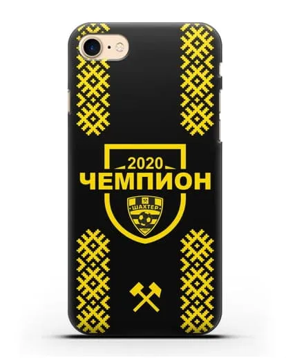 Чехол ФК Шахтёр Солигорск Чемпион 2020 силиконовый для iPhone 8