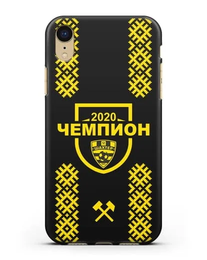 Чехол ФК Шахтёр Солигорск Чемпион 2020 силиконовый для iPhone XR