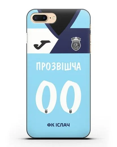 Именной чехол ФК Ислочь с фамилией и номером (женская форма) силиконовый для iPhone 8 Plus