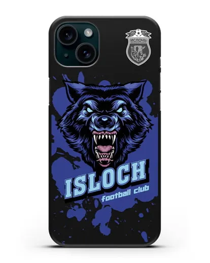 Чехол с изображением волка и надписью Isloch силиконовый для iPhone 15 Plus