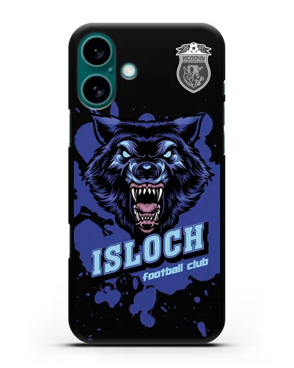Чехол с изображением волка и надписью Isloch силиконовый для iPhone 16 Plus