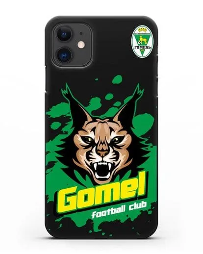 Чехол Рысь с надписью Gomel football club силиконовый для iPhone 11