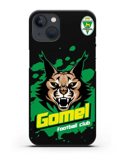 Чехол Рысь с надписью Gomel football club силиконовый для iPhone 13