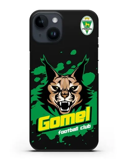 Чехол Рысь с надписью Gomel football club силиконовый для iPhone 14
