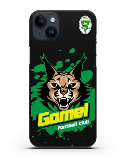 Чехол Рысь с надписью Gomel football club силиконовый для iPhone 14 Plus