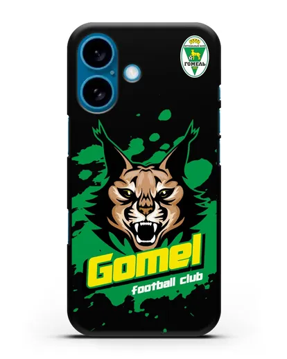 Чехол Рысь с надписью Gomel football club силиконовый для iPhone 16