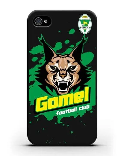 Чехол Рысь с надписью Gomel football club силиконовый для iPhone 4/4s