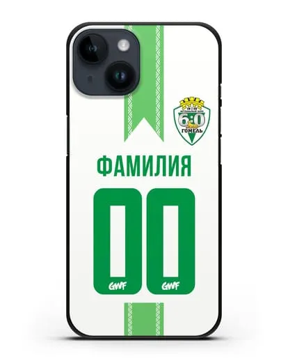 Чехол с символикой ФК Гомель зелёный фон силиконовый для iPhone 14