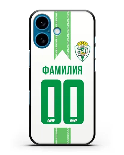 Чехол с символикой ФК Гомель зелёный фон силиконовый для iPhone 16