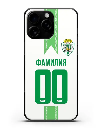 Чехол с символикой ФК Гомель зелёный фон силиконовый для iPhone 16 Pro Max