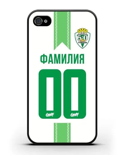 Чехол с символикой ФК Гомель зелёный фон силиконовый для iPhone 4/4s