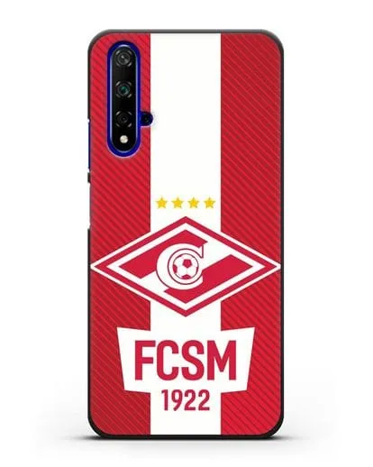 Чехол Спартак Москва с надписью FCSM 1922 силиконовый для Honor 20