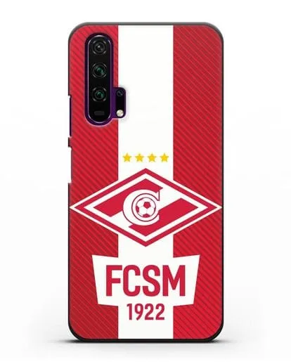 Чехол Спартак Москва с надписью FCSM 1922 силиконовый для Honor 20 Pro