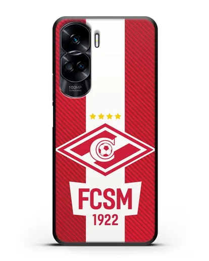 Чехол Спартак Москва с надписью FCSM 1922 силиконовый для Honor 90 Lite