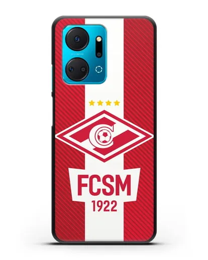 Чехол Спартак Москва с надписью FCSM 1922 силиконовый для Honor X7a Plus