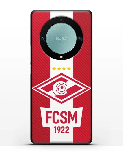 Чехол Спартак Москва с надписью FCSM 1922 силиконовый для Honor X9a