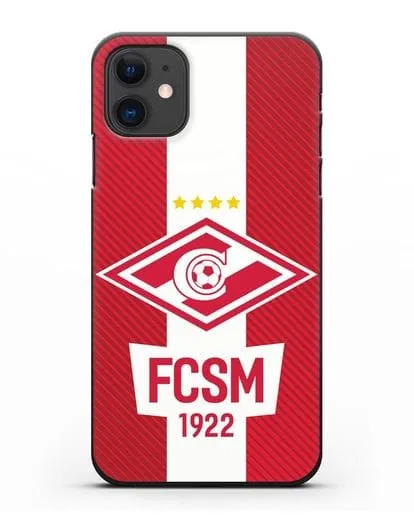 Чехол Спартак Москва с надписью FCSM 1922 силиконовый для iPhone 11