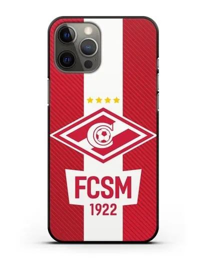 Чехол Спартак Москва с надписью FCSM 1922 силиконовый для iPhone 12 Pro Max