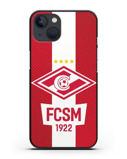 Чехол Спартак Москва с надписью FCSM 1922 силиконовый для iPhone 13 Mini