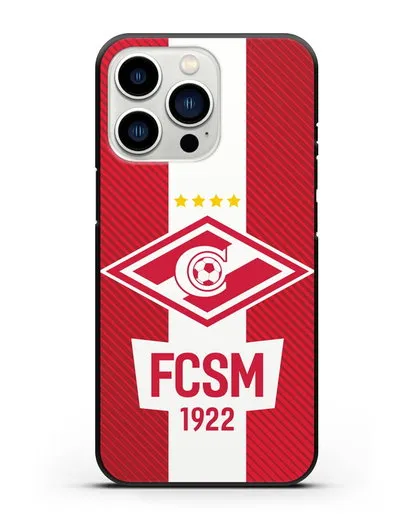 Чехол Спартак Москва с надписью FCSM 1922 силиконовый для iPhone 13 Pro