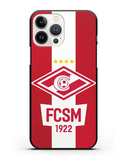 Чехол Спартак Москва с надписью FCSM 1922 силиконовый для iPhone 13 Pro Max