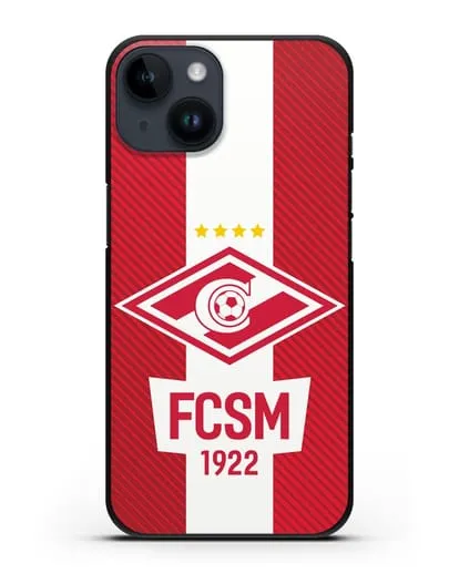 Чехол Спартак Москва с надписью FCSM 1922 силиконовый для iPhone 14