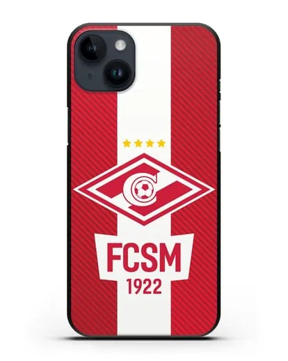 Чехол Спартак Москва с надписью FCSM 1922 силиконовый для iPhone 14 Plus
