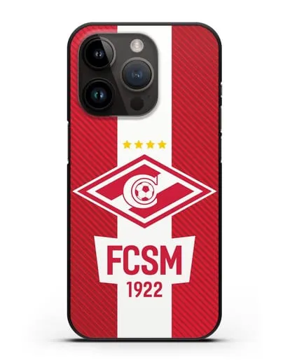 Чехол Спартак Москва с надписью FCSM 1922 силиконовый для iPhone 14 Pro