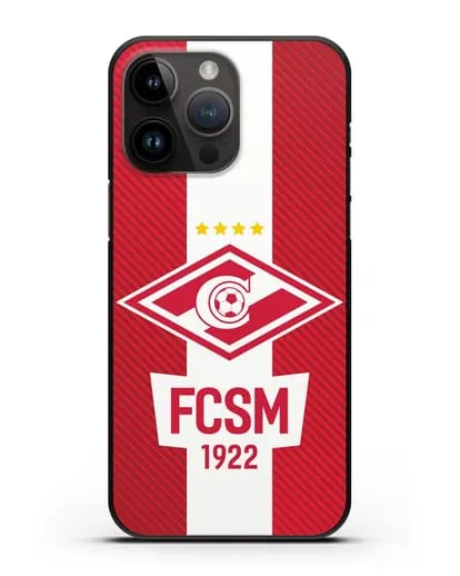 Чехол Спартак Москва с надписью FCSM 1922 силиконовый для iPhone 14 Pro Max
