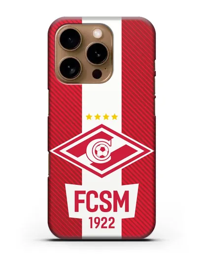 Чехол Спартак Москва с надписью FCSM 1922 силиконовый для iPhone 16 Pro