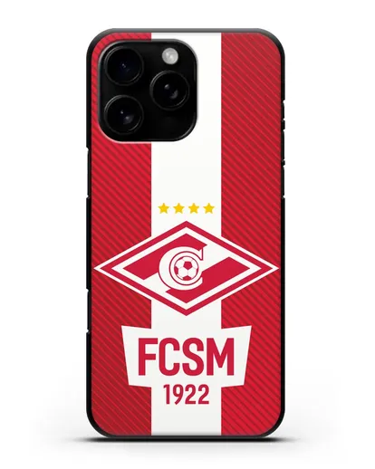 Чехол Спартак Москва с надписью FCSM 1922 силиконовый для iPhone 16 Pro Max