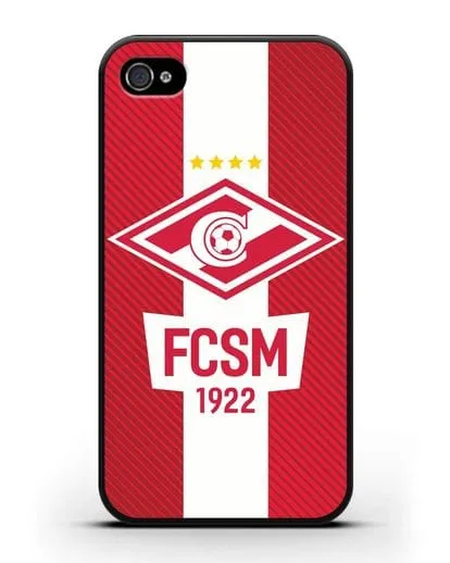 Чехол Спартак Москва с надписью FCSM 1922 силиконовый для iPhone 4/4s