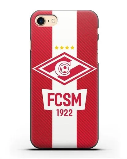 Чехол Спартак Москва с надписью FCSM 1922 силиконовый для iPhone 7