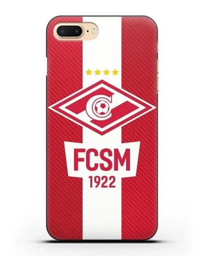 Чехол Спартак Москва с надписью FCSM 1922 силиконовый для iPhone 8 Plus