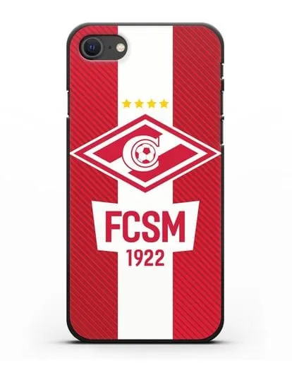 Чехол Спартак Москва с надписью FCSM 1922 силиконовый для iPhone SE 2020