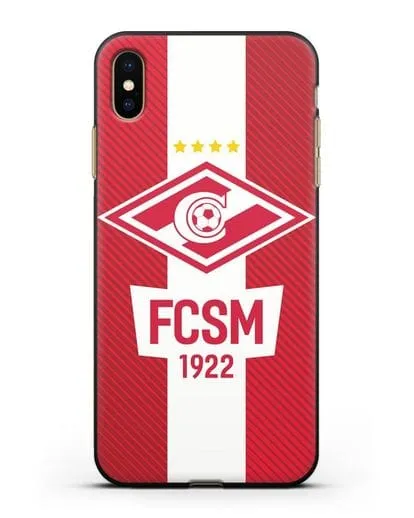Чехол Спартак Москва с надписью FCSM 1922 силиконовый для iPhone XS Max