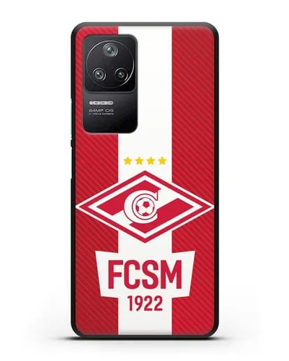 Чехол Спартак Москва с надписью FCSM 1922 силиконовый для Xiaomi Poco F4