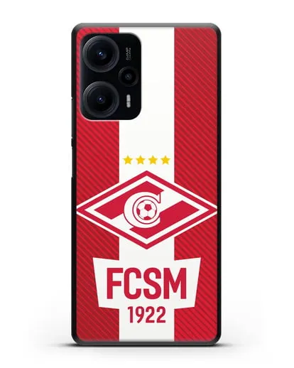 Чехол Спартак Москва с надписью FCSM 1922 силиконовый для Xiaomi Poco F5