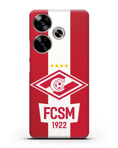 Чехол Спартак Москва с надписью FCSM 1922 силиконовый для Xiaomi Poco F6