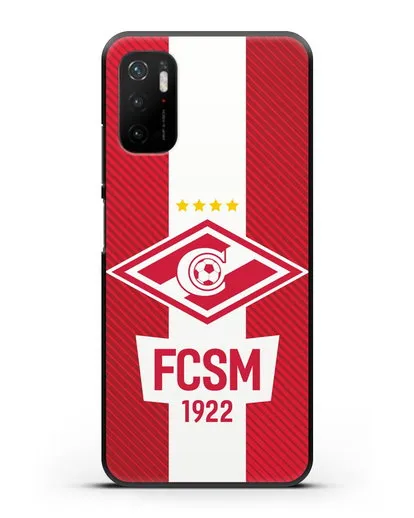Чехол Спартак Москва с надписью FCSM 1922 силиконовый для Xiaomi Poco M3 Pro